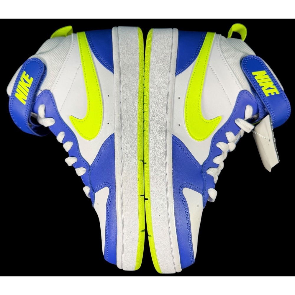 Nike Court Borough Mid 2 SE Grade School Big Kids Youth Sneakers Neon Size 6